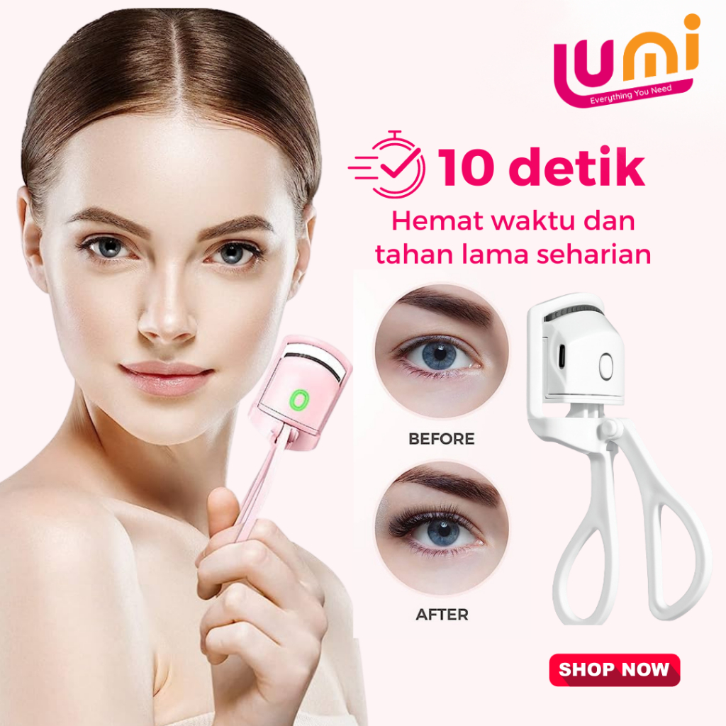 Electric Eyelash Curler Big Eye Curling Long-lasting Hold Penjepit Bulu Mata Elektrik