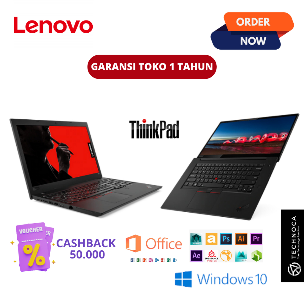 Laptop Gaming Lenovo Core i7 Gen8 Ram 16GB SSD 256GB GARANSI