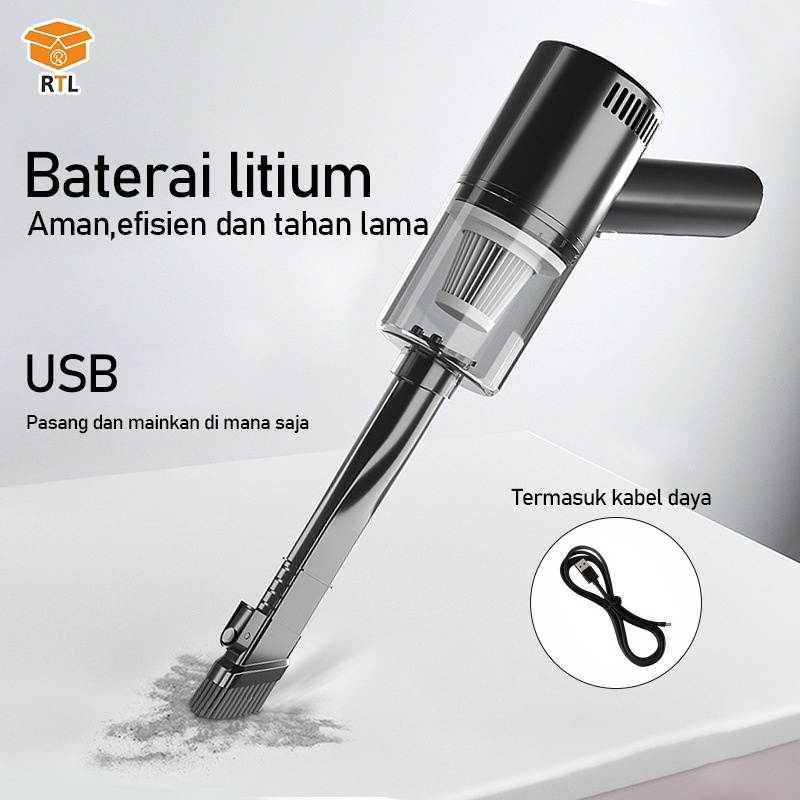 Vacuum Cleaner Wireless Portable Mini - Vakuum Penghisap Debu Mobil, Meja, Rumah USB