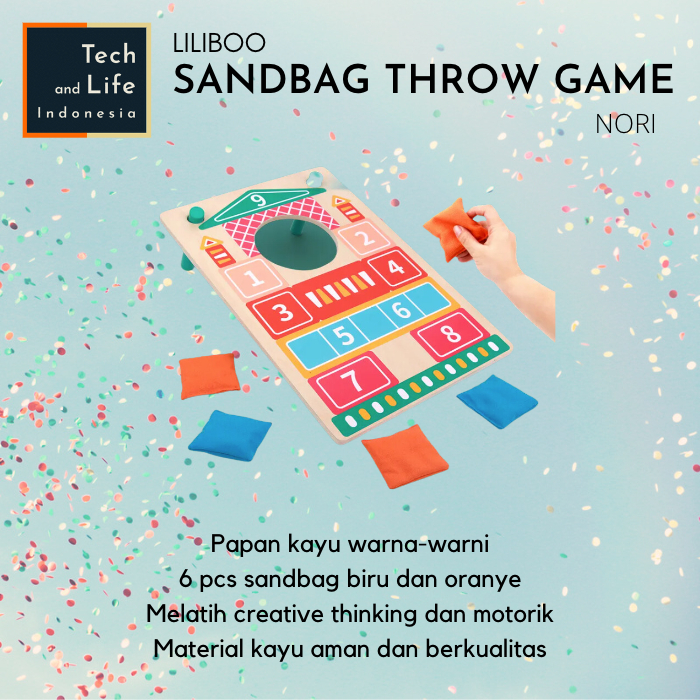 Mainan Edukasi Anak Kayu Sandbag Throw Family Game Motorik Sensorik