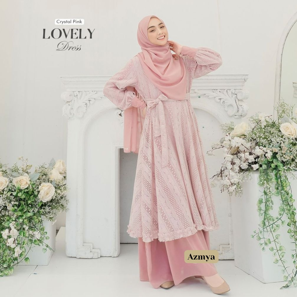 GAMIS BROKAT - LOVELY DRESS GAUN PESTA MIX CERUTY BABYDOLL - Kondangan Outfit Brukat