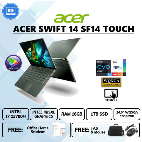 Laptop Acer Swift 14 sf14 Touch i7 13700H Ram 16Gb Ssd 1Tb 14&quot;