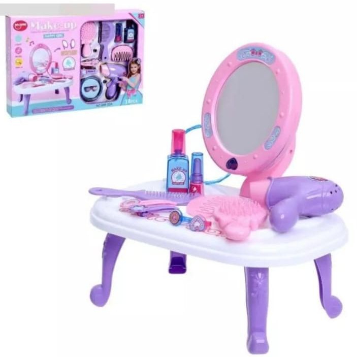 Cod Mainan Meja + Kaca Alat Make Up Dandan Dandanan Salon Salonan Kosmetik Rias