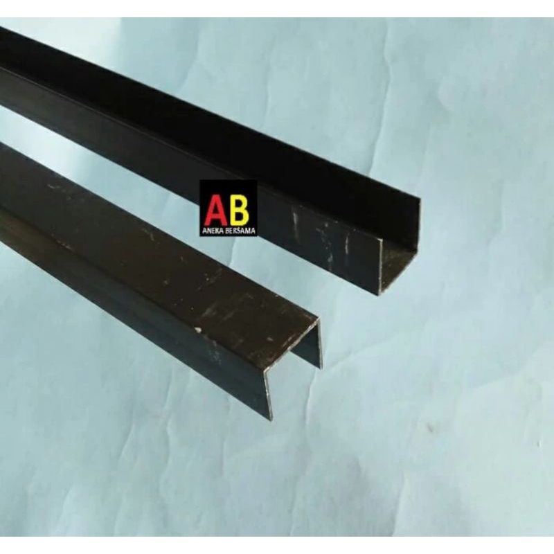 Lis U Aluminium 20mm x 20mm x 20mm brown Panjang 199.5cm