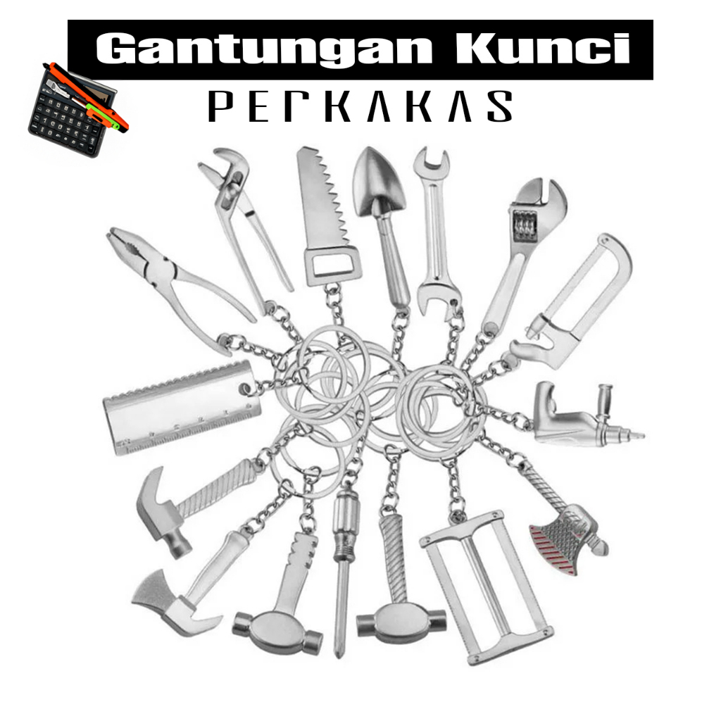 Gantungan Kunci Unik Hobi Teknik - Keychain Alat Perkakas Mini 1Pcs