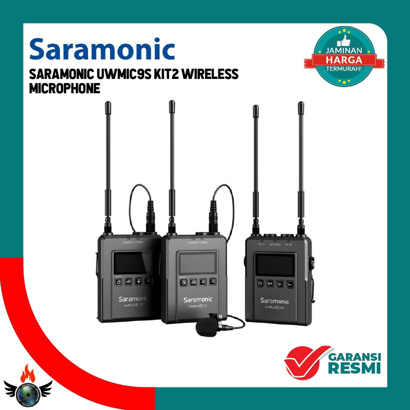 Saramonic UwMic9S Kit2 Mini UHF Wireless Microphone System Kit 2