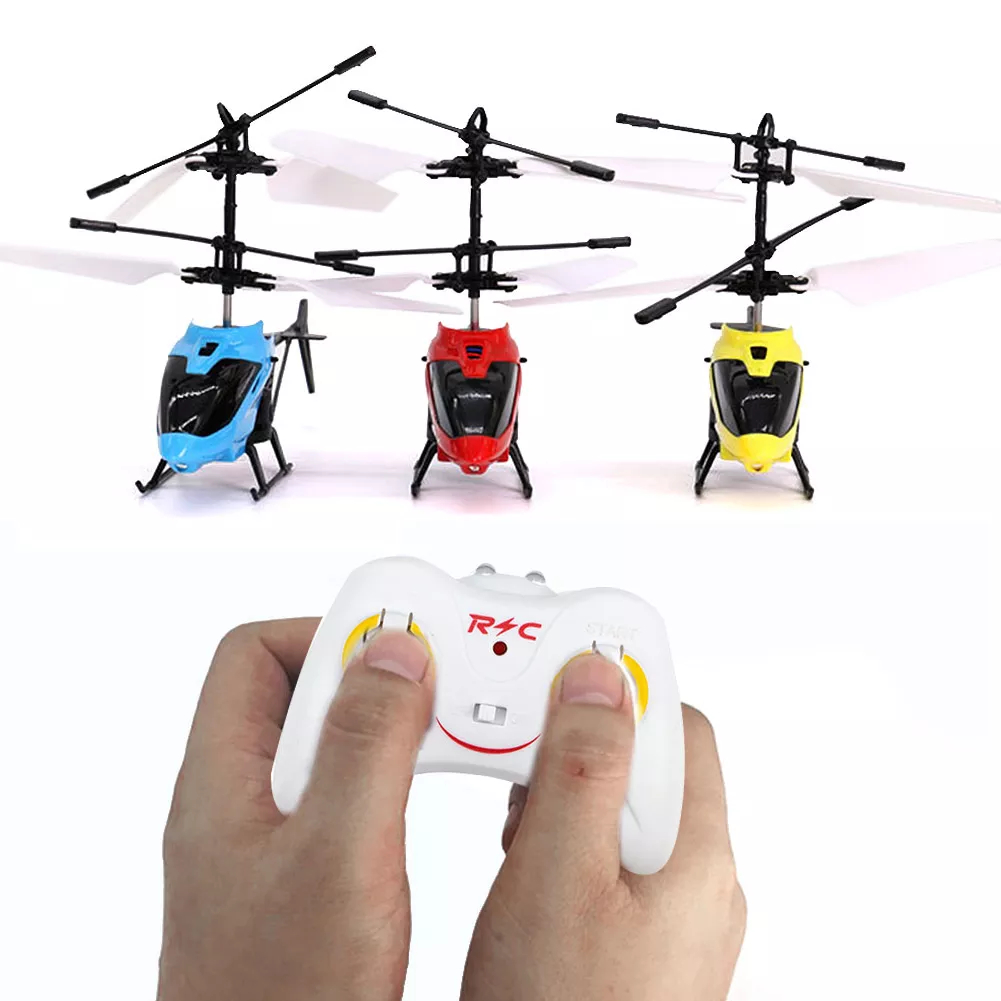 Mainan Anak Helikopter LED Dengan Remote Control Sensor Tangan