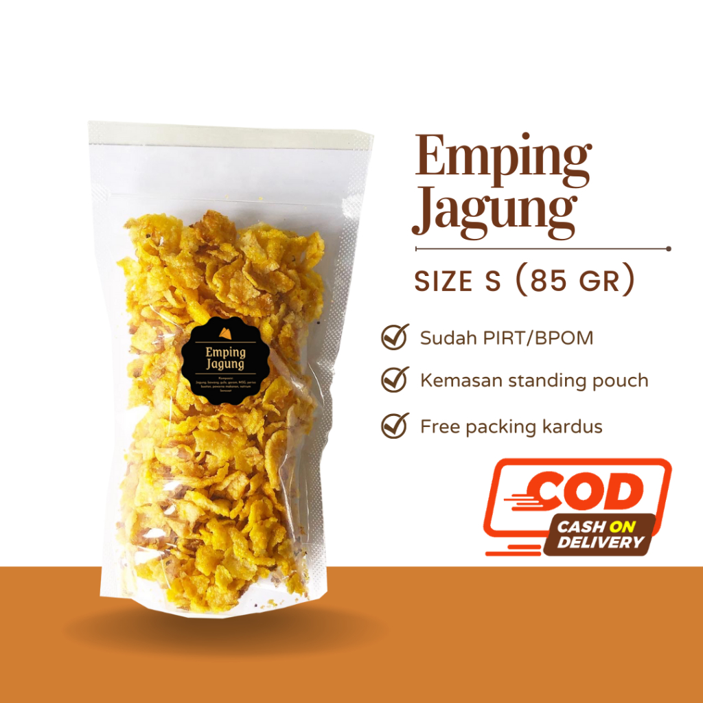 [DELISH SNACKS] Emping Jagung (M) 180gr / Snack Cemilan Camilan Enak Pedas Manis