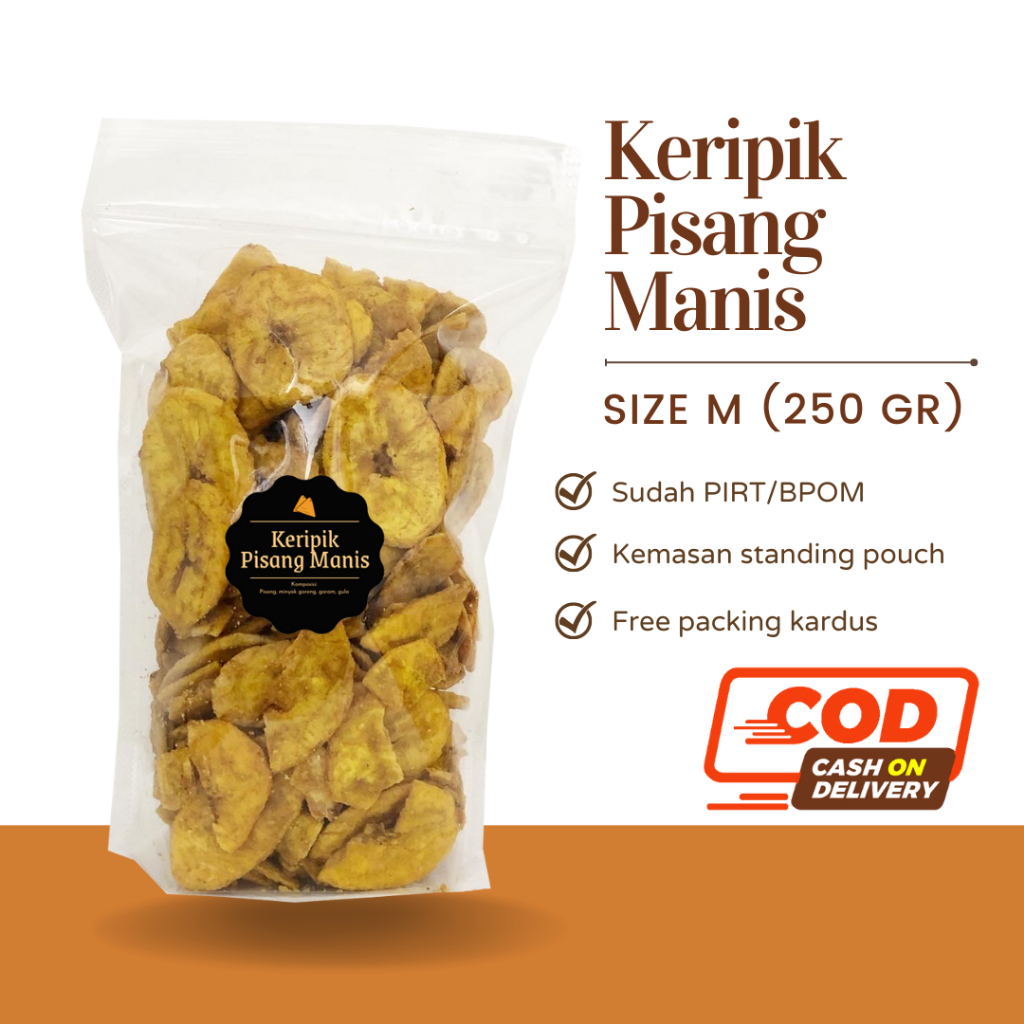 [DELISH SNACKS] Keripik Pisang Asin / Manis (M) / Snack Cemilan Murah / Camilan Kripik Enak Gurih Renyah