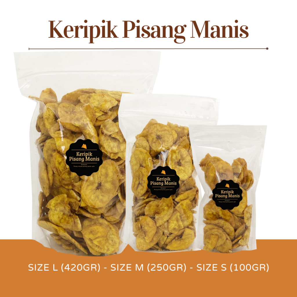 [DELISH SNACKS] Keripik Pisang Asin / Manis (L) / Snack Cemilan Murah / Camilan Kripik Enak Gurih Renyah