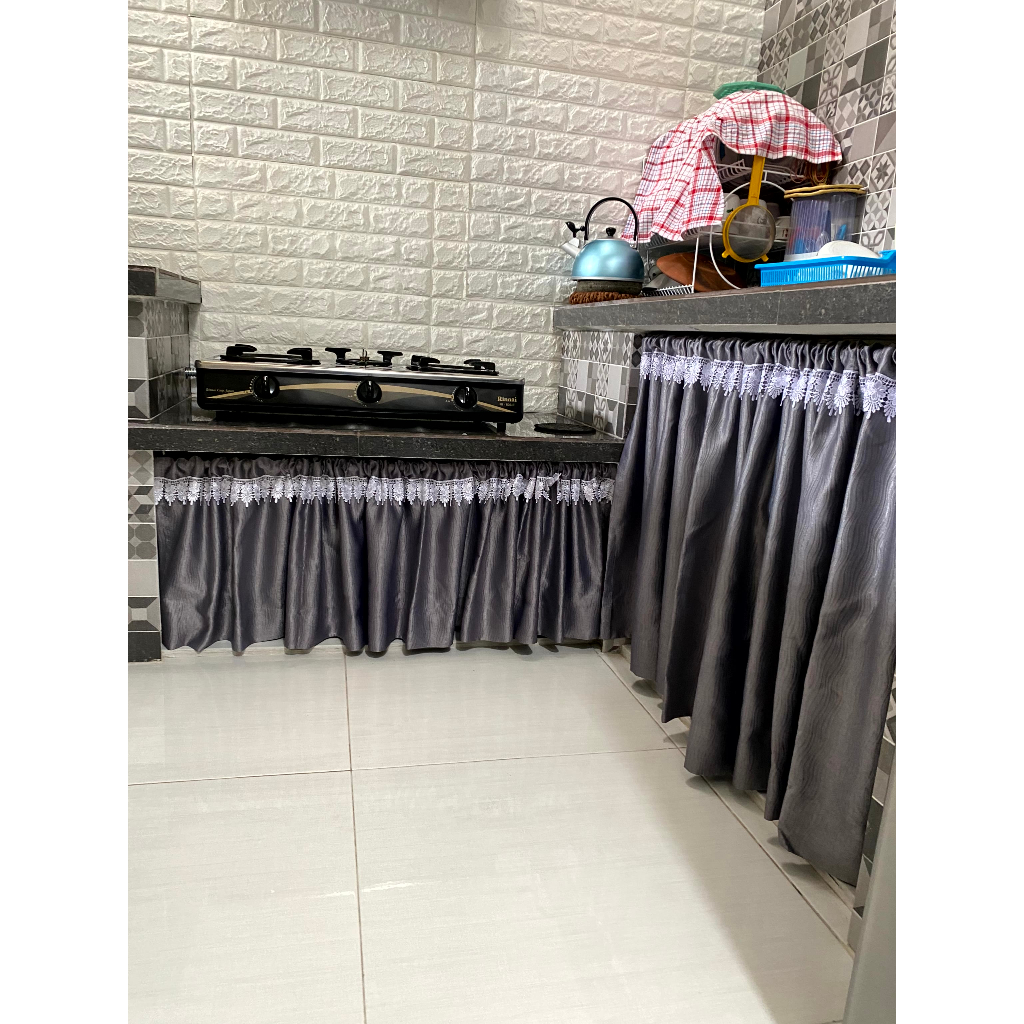 Gorden Kolong Dapur Minimalis/Tirai Kolong Dapur Minimalis