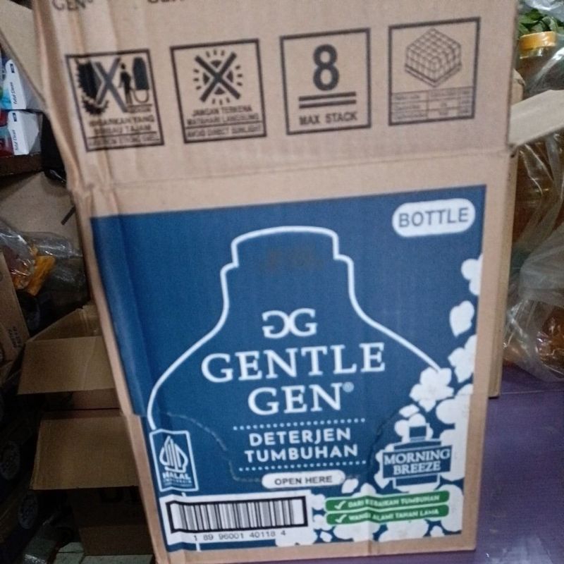 DETERGEN GENTLE GEN BOTOL @±700ML*6 BOTOL. SATU DUS