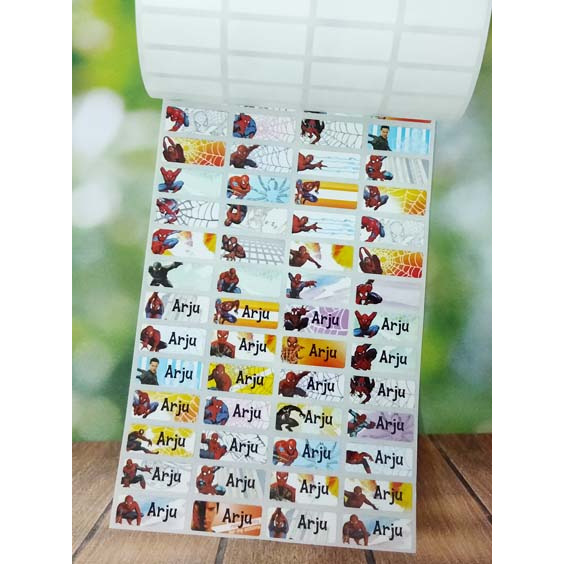 

Label Nama Import Waterproof SPIDERMAN