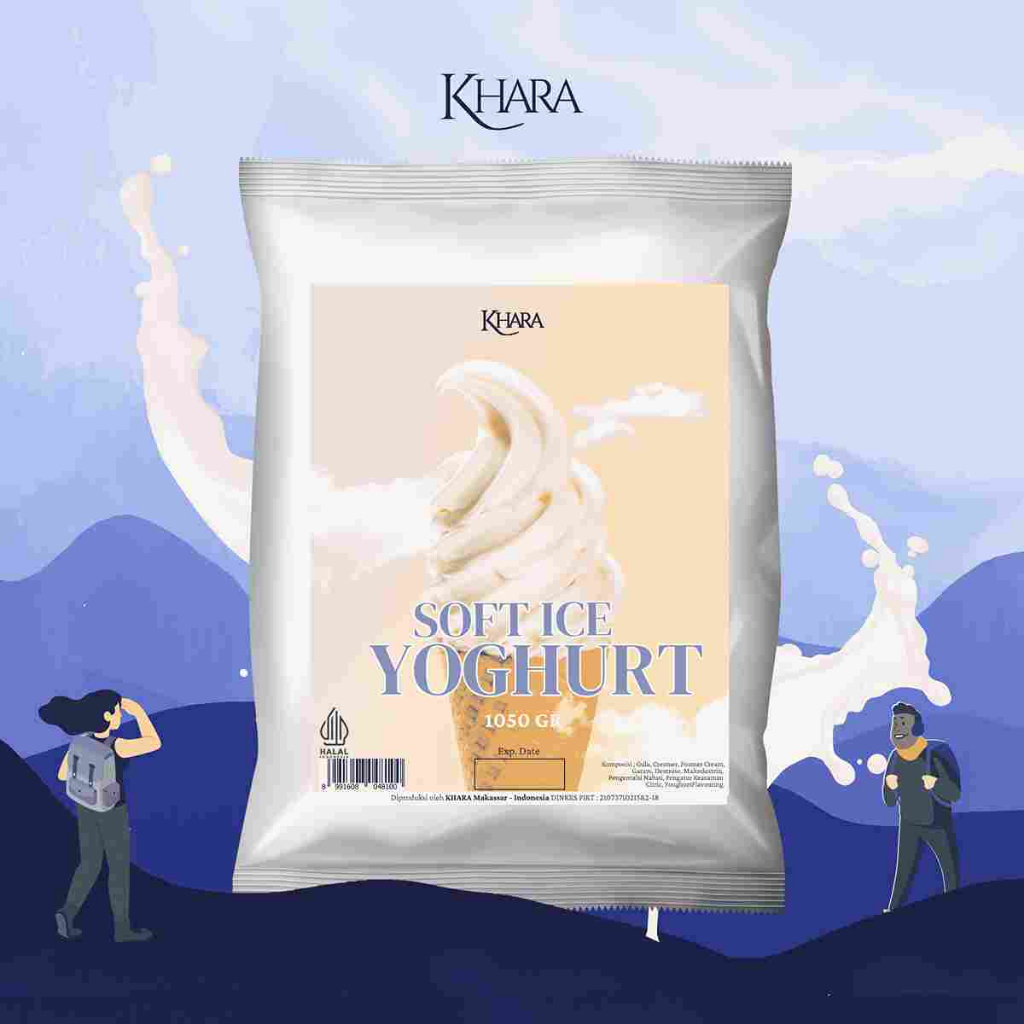 

Khara Soft Ice Cream Yoghurt Powder 1000gr - Bubuk Ice Cream Rasa Yoghurt 1000gr