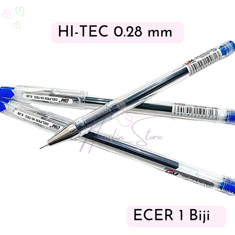 

Pulpen HI-TECH 0.28 MM ECER 1 BIJI Tinta BIRU atau Tinta Hitam GM-007B / Bolpoin Hitech GM Tinta Ungu / Accountants Ballpoint