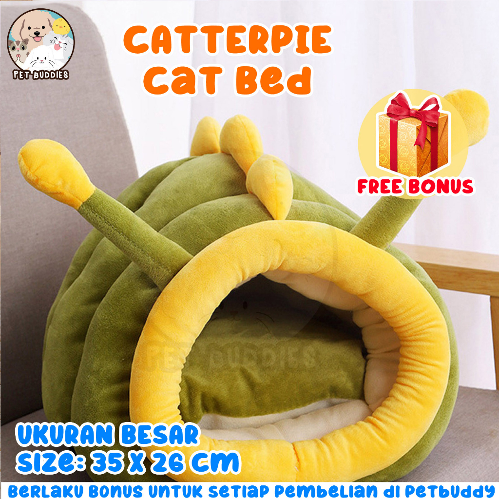 [FREE BONUS]Catterpie Rumah Tempat Tidur Kucing/Anjing Lucu Motif Ulat