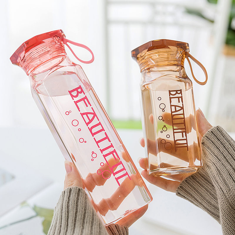 Botol Minum Tumbler Kaca Beautiful 550ml