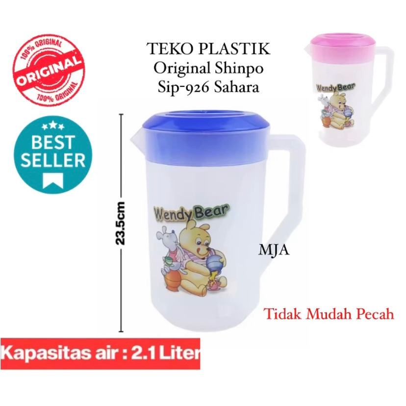 ( BISA COD ) PROMO TEKO AIR PLASTIK 2.1 LITER SHINPO SIP 926 SAHARA / ESKAN SAHARA WATER JUG / TEMPAT AIR MINUM PANAS DAN DINGIN / TEKO AIR PLASTIK / TEKO AIR WARNA / TEMPAT PENYIMPANAN AIR MINUM