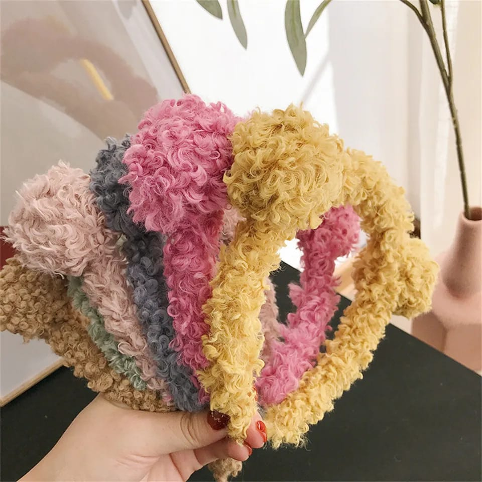 Bando Telinga Beruang Bear bulu korea kekinian Bandana Aksesoris Rambut Import S1025