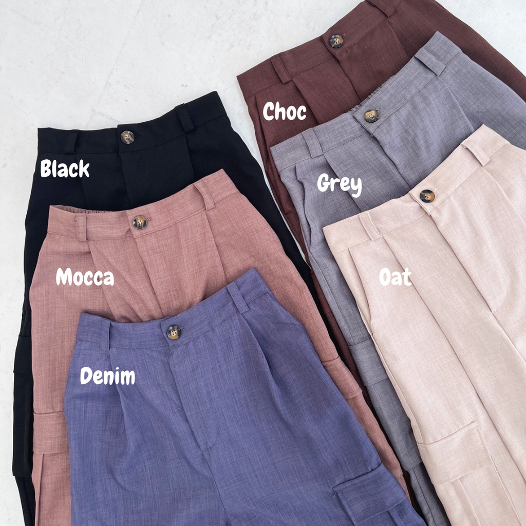 Cargo Pants - Celana Cargo Highwaist - Celana Kantor - Korean Style