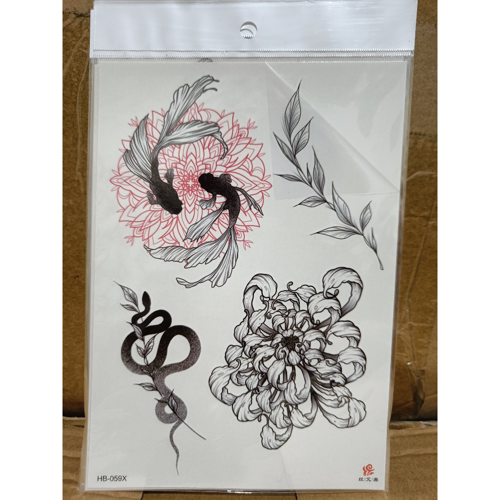 tato temporer tahan air 15 hari sticker tato herbal tato temporary