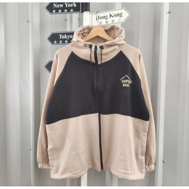 HOODIE JACKET CAMPING WHAT ZIPPER UNISEX PRIA WANITA OVERSIZE | JAKET GUNUNG HOODIE OVERSIZE | JAKET HOODIE HIGH PREMIUM DISTRO