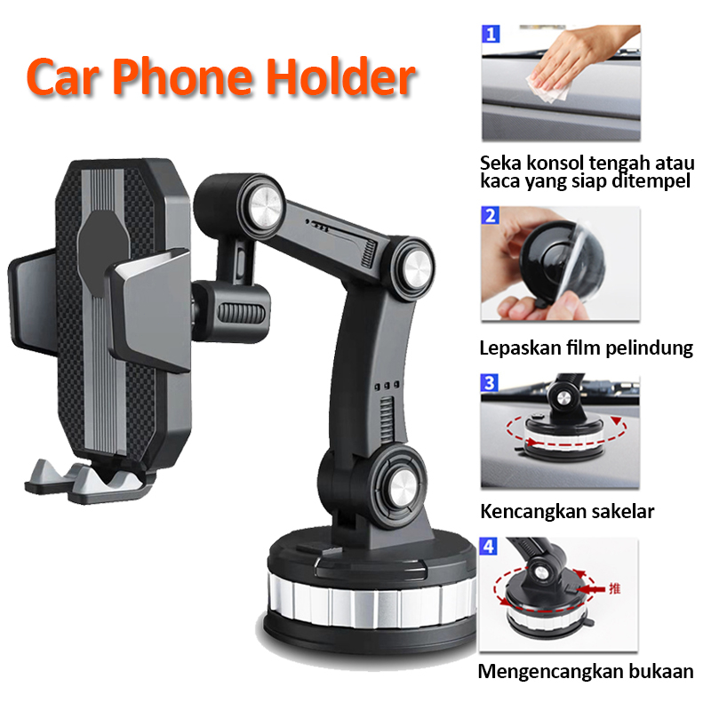 Car Holder Universal Gravity Car Mount Holder bisa potrait landscape 360 derajat Dudukan handphone  