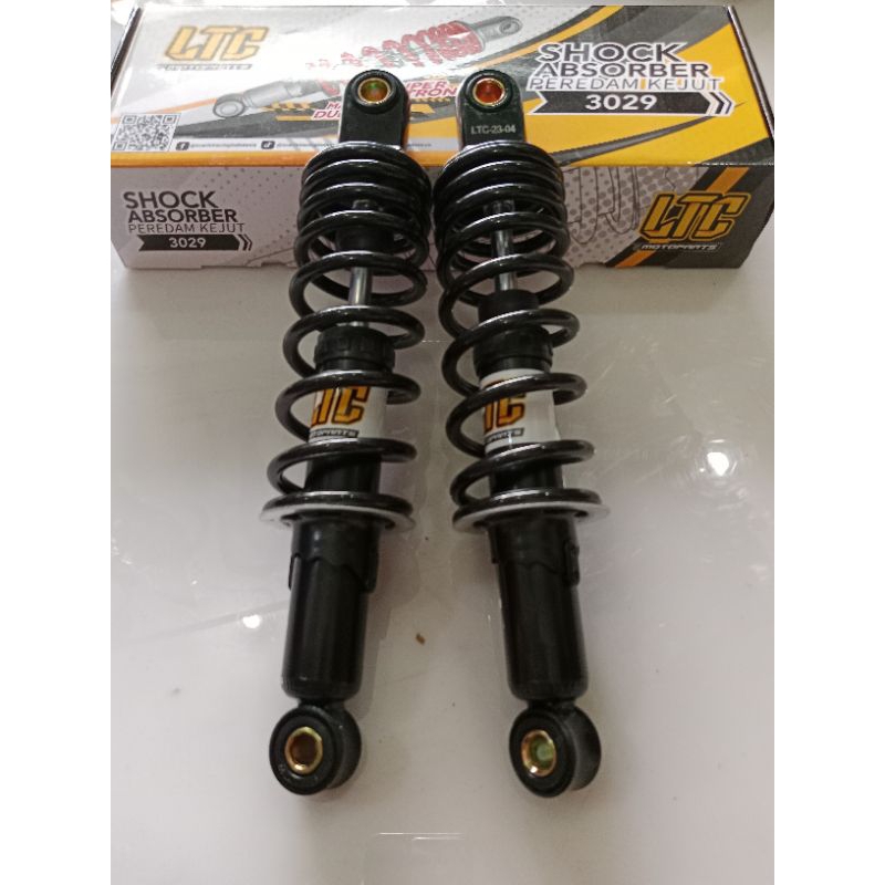 SHOCK MOTOR YAMAHA JUPITER/VEGA/FIZR, MEREK LTC UKURAN 280MM SEPASANG WARNA HITAM