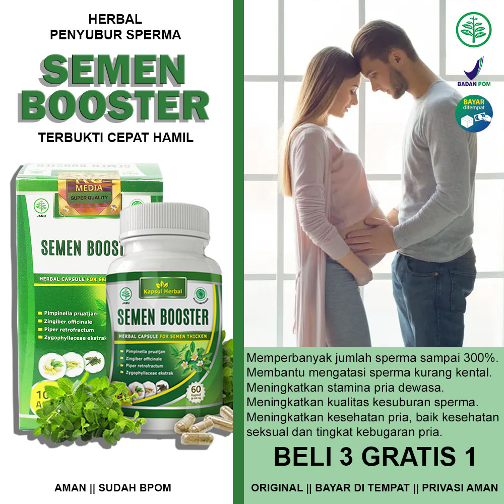 Obat Penyubur Pria Mandul, Pengental Sperma Encer, Menambah Sperma SEMEN BOOSTER ORIGINAL & BPOM