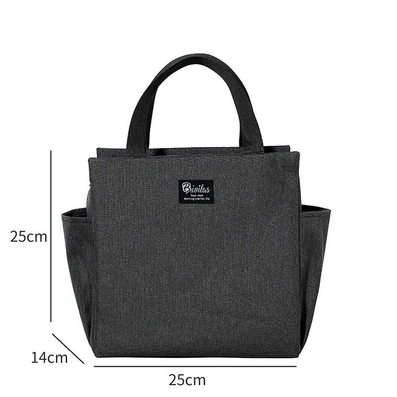 Bivilas Tas Bekal Tahan Panas Dingin Aluminium Foil Insulated Bag - H25 - Black