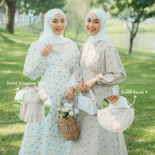 BF Label - ZALINA DRESS | Dress Premium Crinkle Motif dress murah