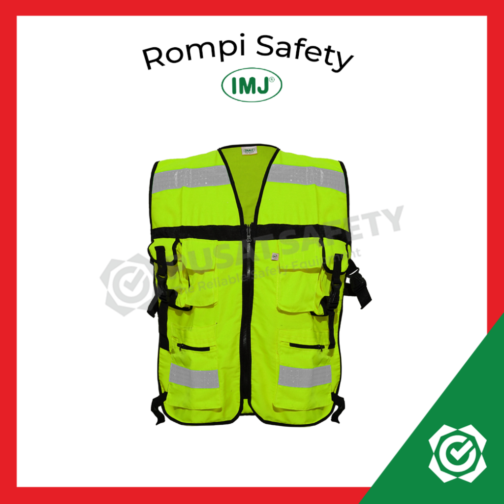 Rompi Safety Proyek Kerja Lapangan 6 Kantong IMJ