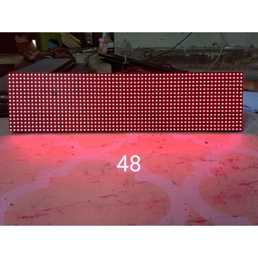 panel p7 led merah indoor second