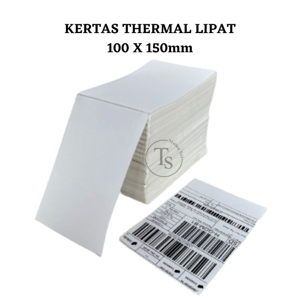

KERTAS STICKER LABEL THERMAL LIPAT 100x150mm BARCODE A6