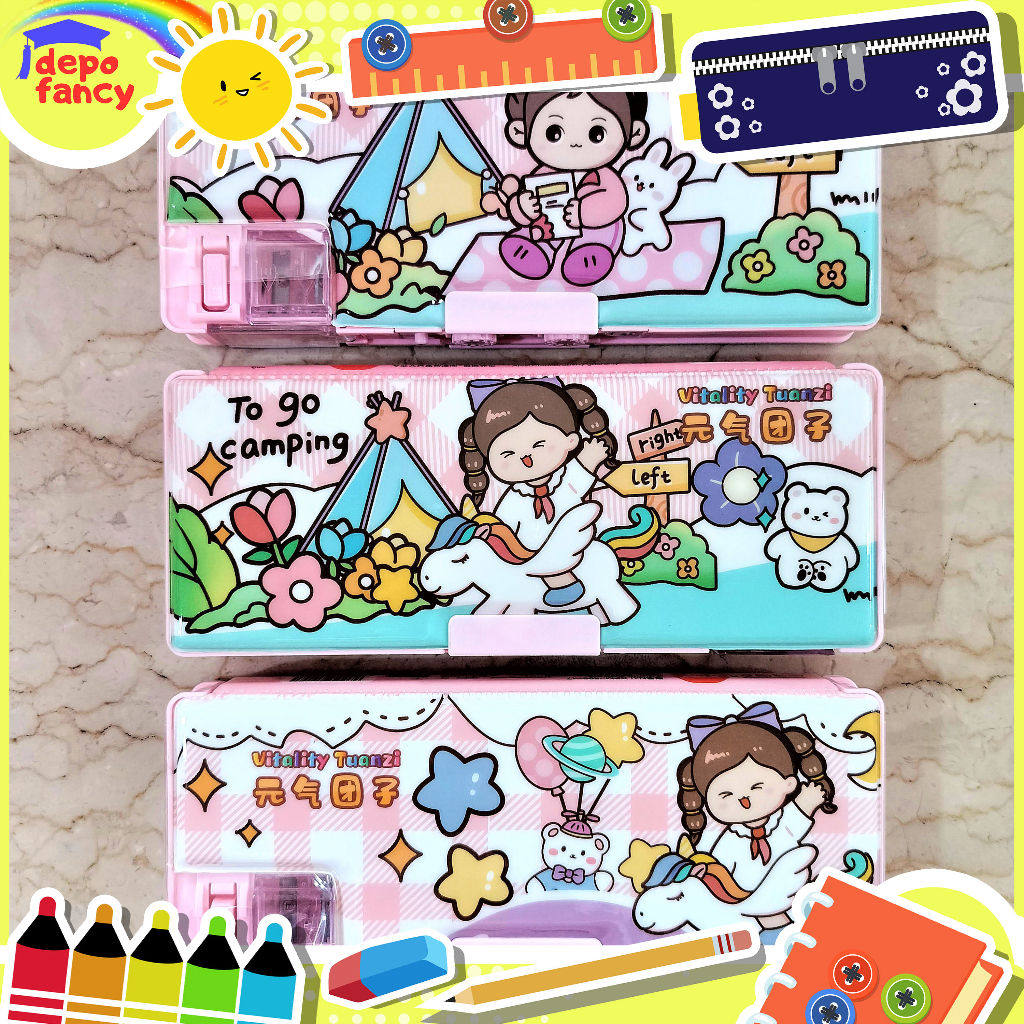 

Kotak Pensil Magnet 2 Sisi + KODE Kartun XPM-599-17 / Tempat Pensil / Pencil Case / Boks Pensil / Box Pen / Tepak Pensil