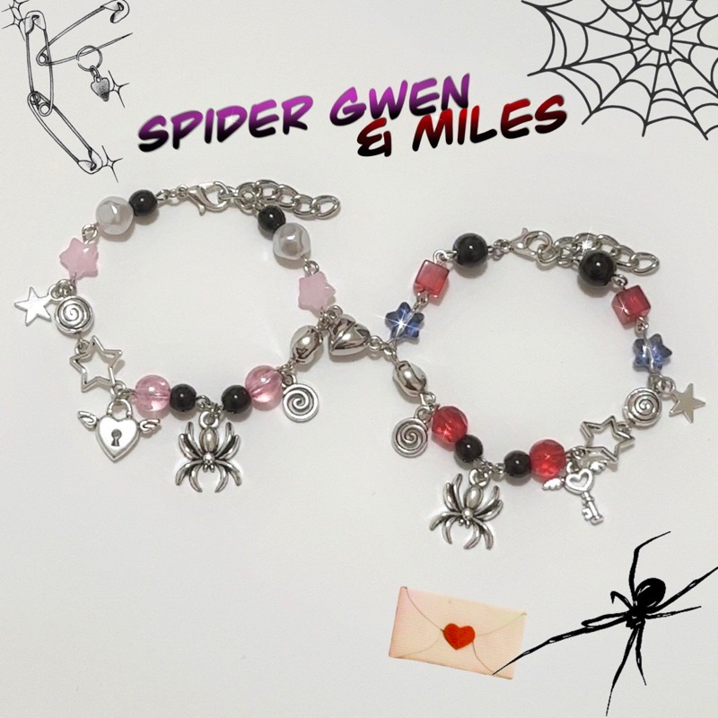 beads.diaries Spiderman Gwen and Miles bracelet /Couple bracelet/ Special collection
