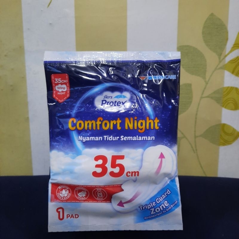 AHZA HERS PROTEX RENCENG COMFORT NIGHT 35CM FLEXI WINGS ISI 10PCS