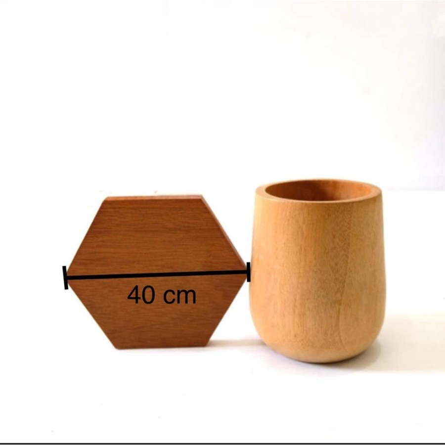 Multiplek /triplek Segi Enam 15mm diameter 40cm Hexagonal Triplek Hexagonal 15mm