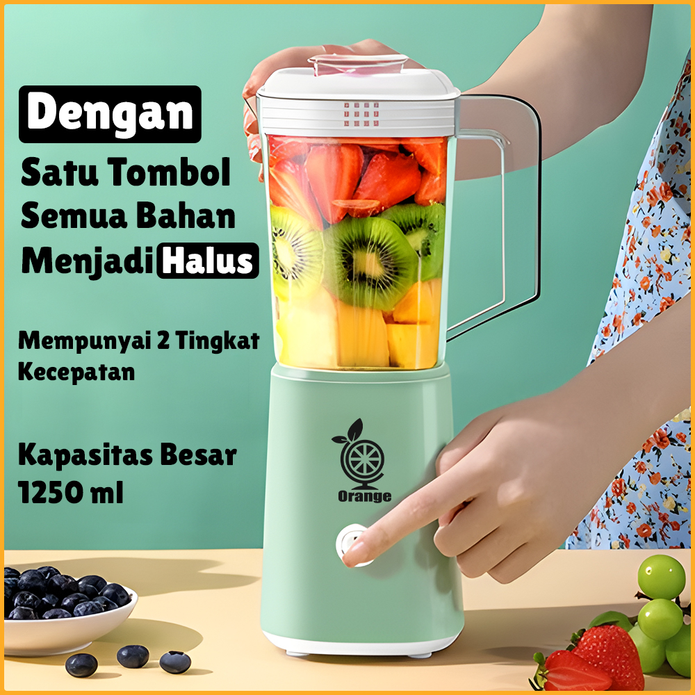 Blender Juicer Elektronik Penggiling Buah Sayur dan Daging 1.2 L Blender Mini Portable