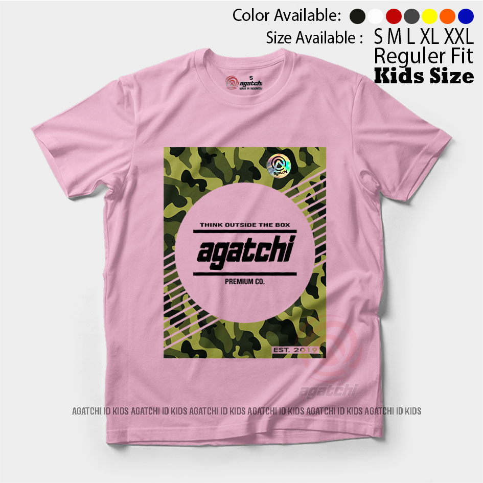 Baju Kaos Atasan Distro Anak Laki - Laki Motif Army - Agatchi Army