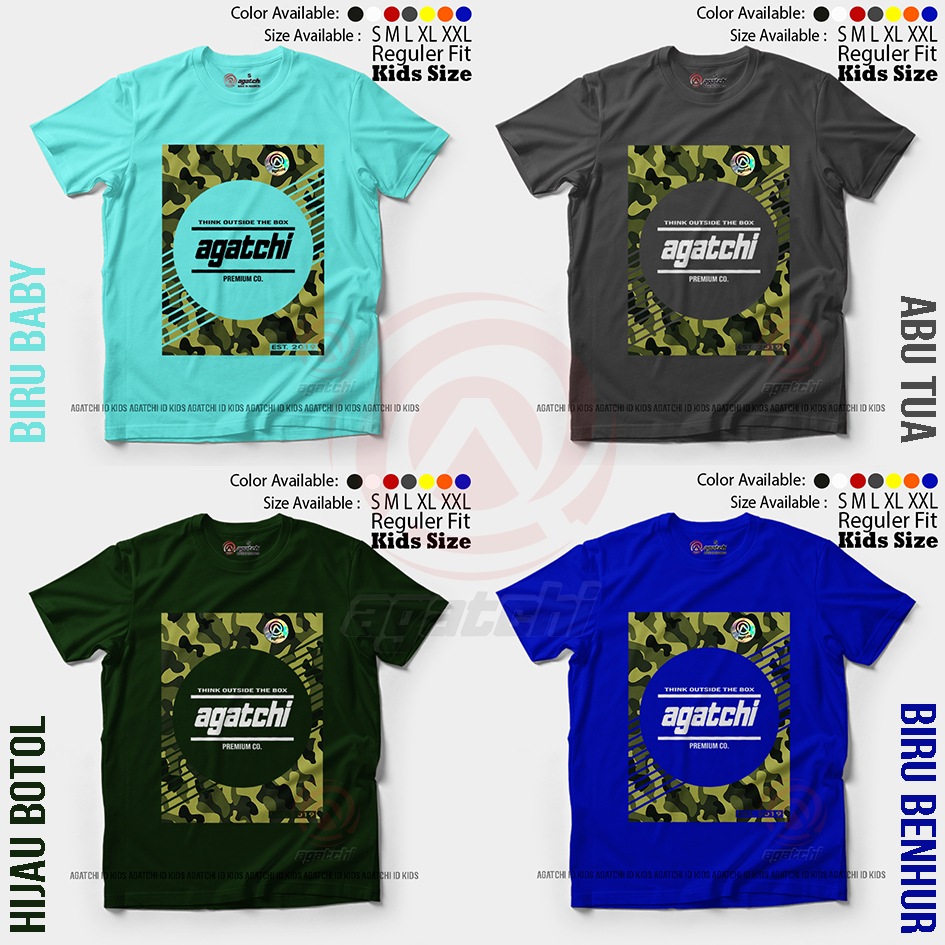 Baju Kaos Atasan Distro Anak Laki - Laki Motif Army - Agatchi Army