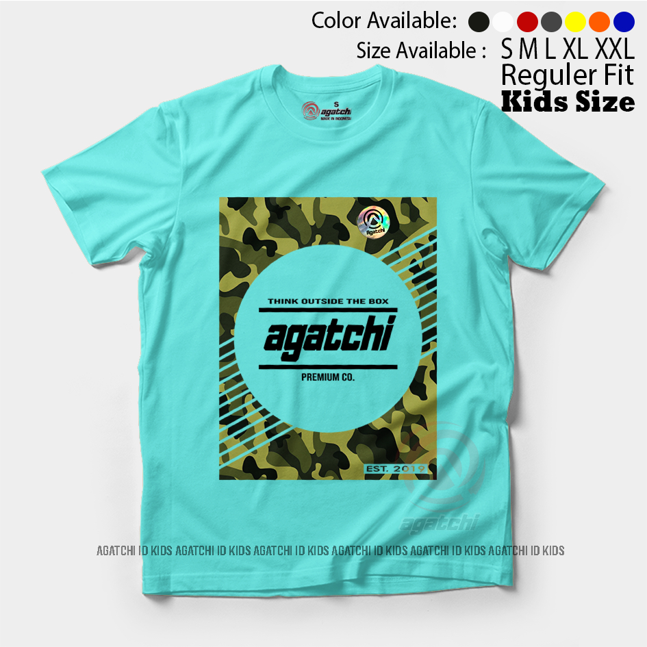 Baju Kaos Atasan Distro Anak Laki - Laki Motif Army - Agatchi Army