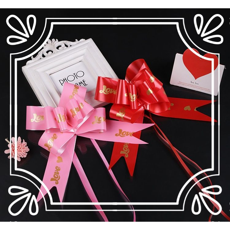 

Pita Tarik Pita Goodie Bag Pita Kado Pita Bingkisan Pita Dekorasi Pita Hias Pita Hampers Pita Parsel Motif LOVE LOVE Ukuran 50