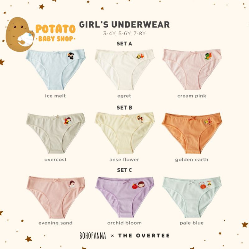 Bohopanna Girl's Underwear 3Years s/d 10Years - Celana Dalam Anak Boho Baby