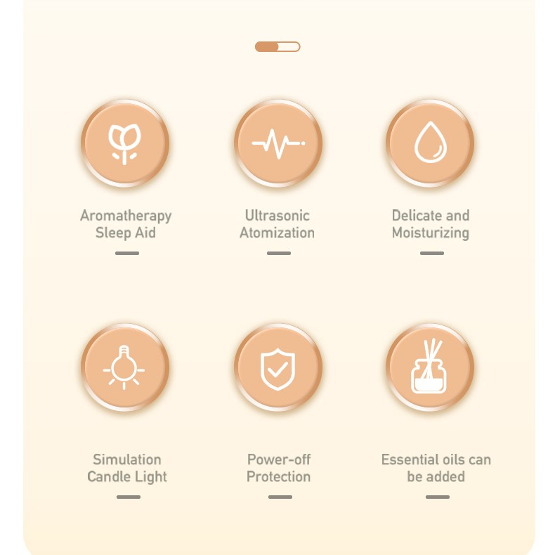 Air Humidifer Diffuser Aromatherapy Ultrasonic Candle Light 120ml - DQ702 - Black