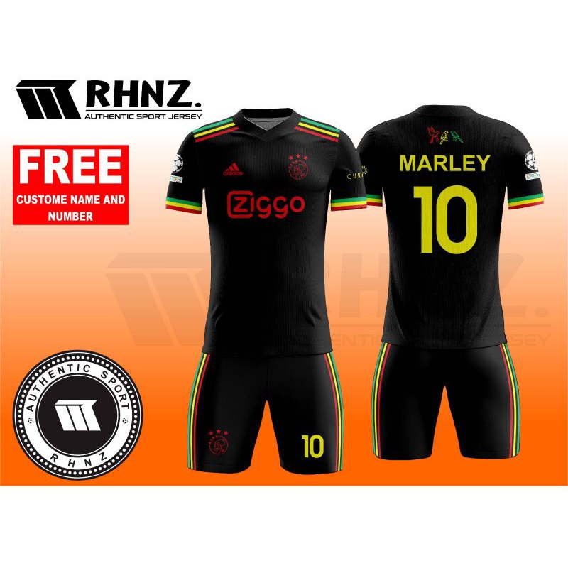 JERSEY PRINTING AJAX 3RD TERBARU/SETELAN BOLA AJAX THIRD AMSTERDAM/KAOS JERSEY PREMIUM BOB MARLEY GO