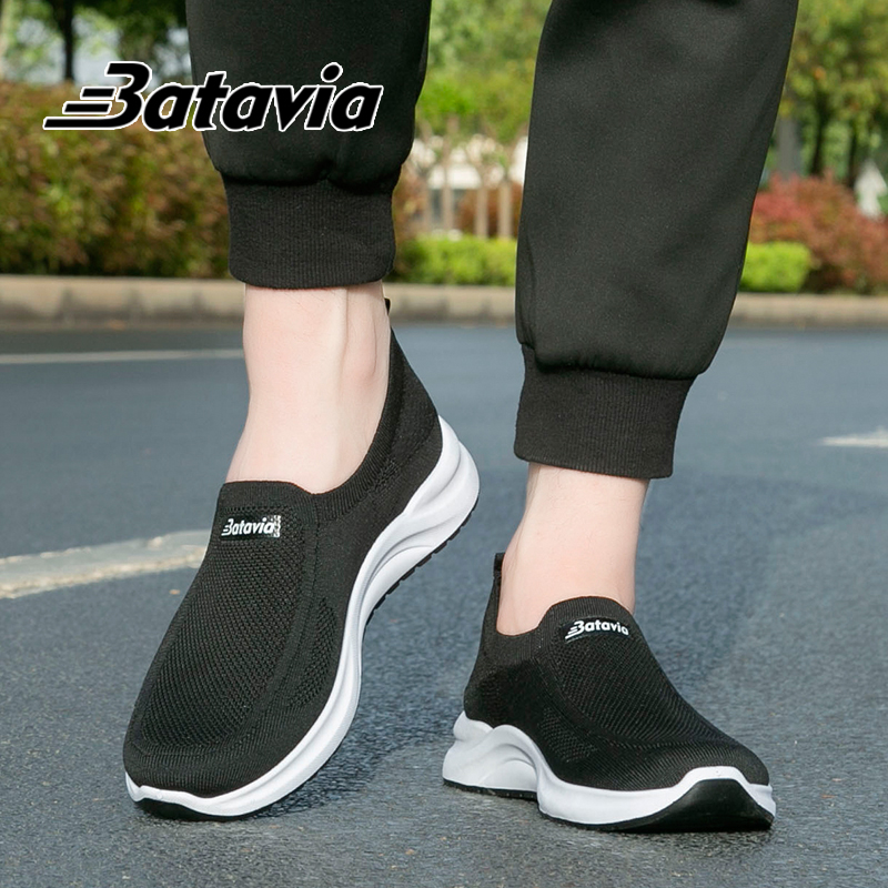 Batavia 2023 Baru Pria Sepatu Rajutan Bernapas Olahraga Sepatu Fashion Sepatu Olahraga Kasual Pria Jogging Sepatu Pria Dewasa sepatu sepatu pria sepatu cowo sepatu cowo sepatu pria sepatu pria ringan B26