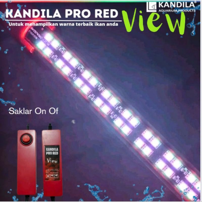 lampu Aquarium Led Tanning KANDILA PRO RED VIEW 1000 + PACKING PIPA