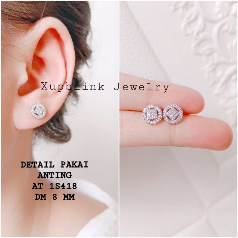 Anting Giwang Titanium Wanita Model Berlian Blink Blink Super Mewah 2