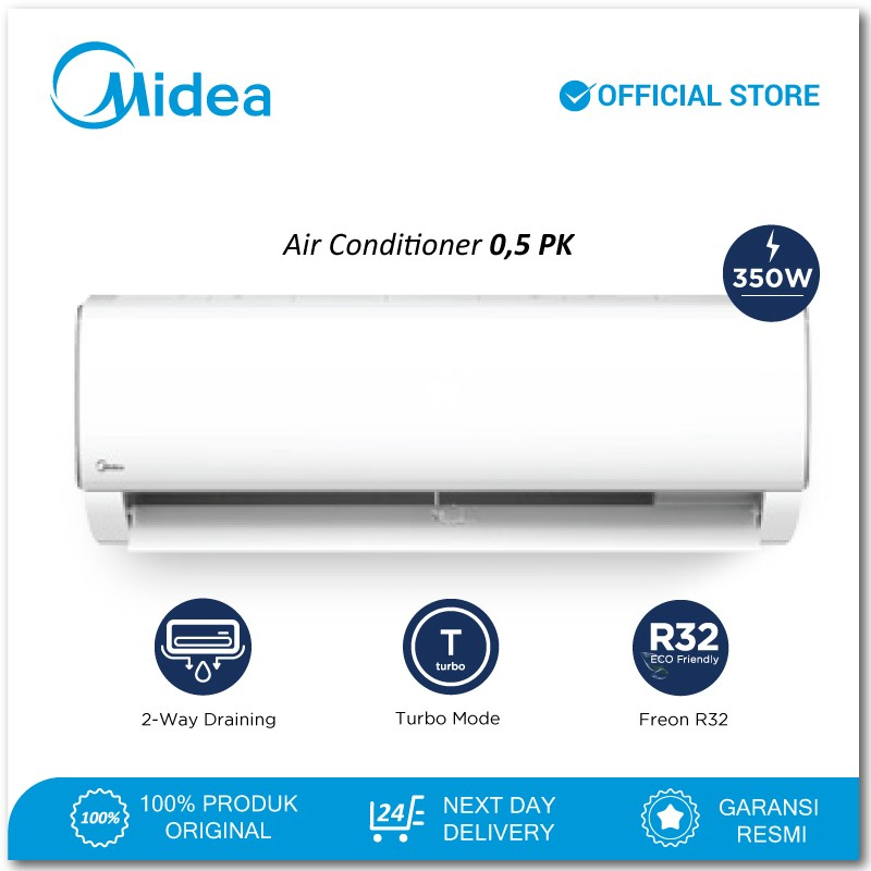 AC Midea 1/2 PK 0.5 PK Standard R32 BOGOR